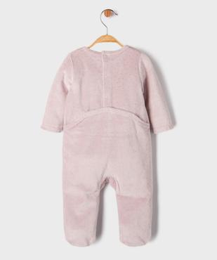 Pyjama en velours à pont-dos et pois bébé vue3 - GEMO 4G BEBE - GEMO