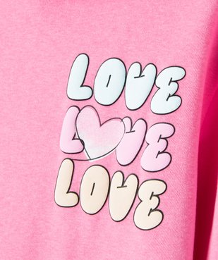 Robe sweat molletonnée à capuche fille vue3 - GEMO 4G FILLE - GEMO