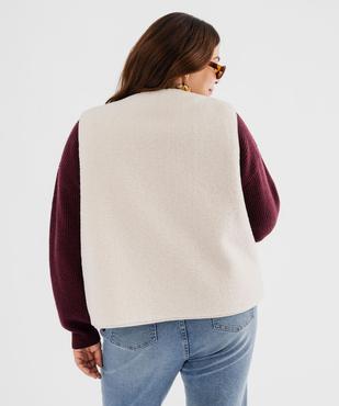 Gilet sans manches en maille sherpa femme grande taille vue3 - GEMO 4G GT - GEMO