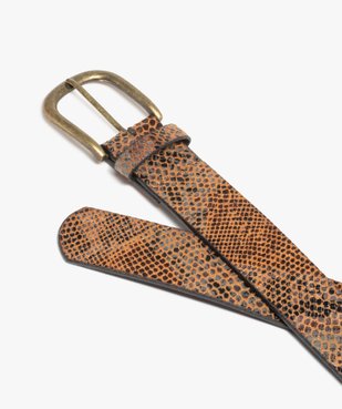 Ceinture femme en matière texturée avec boucle en métal vieilli vue2 - GEMO (ACCESS) - GEMO