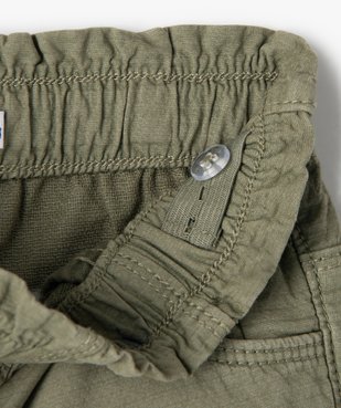 Short bébé fille en toile à taille élastiquée vue2 - GEMO(BEBE DEBT) - GEMO