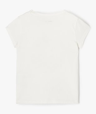 Tee-shirt fille pastel à motif pailleté vue3 - GEMO (ENFANT) - GEMO
