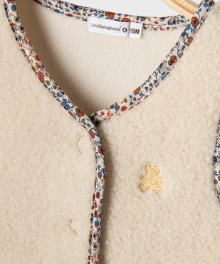 Gilet sans manches en sherpa bébé fille - LuluCastagnette vue3 - LULUCASTAGNETTE - GEMO