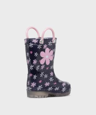 Bottes de pluie à fleurs et paillettes bébé fille - Little Love vue4 - LITTLE LOVE - GEMO