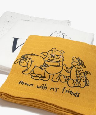 Lange en coton imprimé Winnie l'Ourson - Disney (lot de 3) vue2 - DISNEY DTR - GEMO