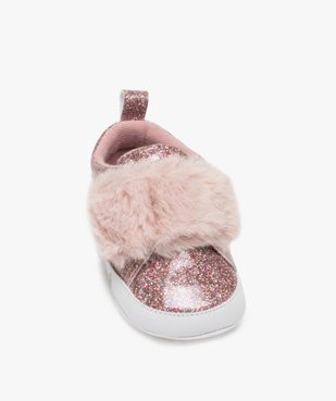 Chaussons de naissance bébé fille pailletés – Lulu Castagnette vue5 - GEMO C4G BEBE - GEMO