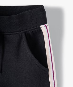 Pantalon de jogging fille avec bande pailletée sur les côtés vue3 - GEMO (ENFANT) - GEMO