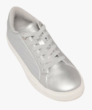 Baskets femme fourrées avec dessus métallisé et à semelle blanche vue6 - FOLLOW ME G4G - GEMO