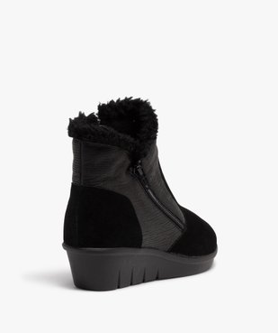Boots femme confort unies à talon et doublure chaude vue4 - GEMO (CONFORT) - GEMO