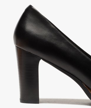 Escarpins femme unis à talon droit et semelle crantée vue6 - GEMO(URBAIN) - GEMO