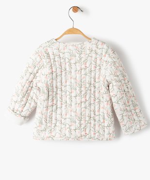 Veste bébé fille matelassée à motif fleuri vue3 - Nikesneakers(BEBE DEBT) - Nikesneakers