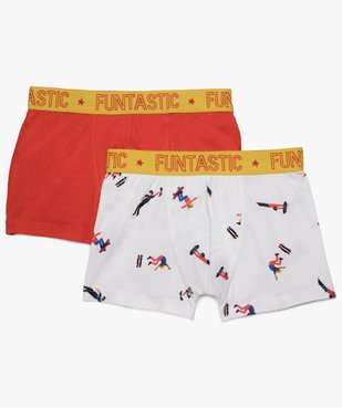 Boxer garçon avec motifs skate board (lot de 2) vue1 - GEMO (ENFANT) - GEMO