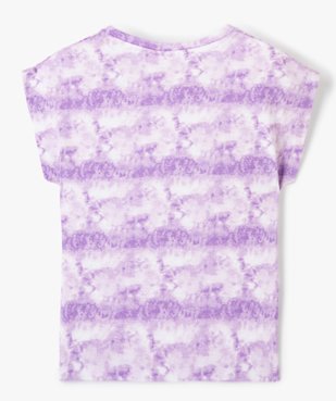 Tee-shirt fille loose tie-and-dye imprimé Stitch - Lilo & Stitch Disney vue4 - LILO & STITCH - GEMO