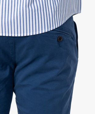 Pantalon chino homme en coton stretch vue3 - GEMO (HOMME) - GEMO