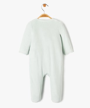 Pyjama bébé dors-bien en velours avec ouverture ventrale vue3 - GEMO(BB COUCHE) - GEMO