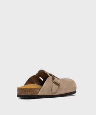 Sabots en cuir suédé avec semelle intérieure anatomique femme vue5 - TANEO GEMO FOR GOOD - GEMO