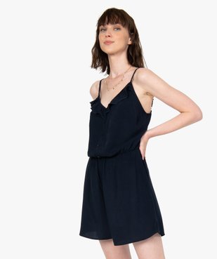 Combi-short femme à fines bretelles vue1 - GEMO(FEMME PAP) - GEMO