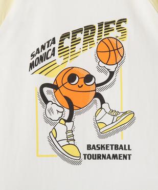Tee-shirt manches courtes raglan imprimé basket garçon vue3 - GEMO 4G GARCON - GEMO
