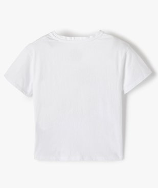 Tee-shirt fille à manches courtes avec motifs astraux vue3 - GEMO 4G FILLE - GEMO