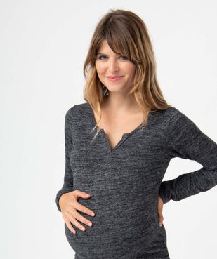 Robe de grossesse en maille souple et extensible vue2 - GEMO(FEMME PAP) - GEMO