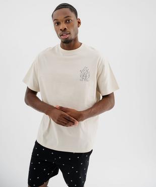 Haut de pyjama avec motif poitrine et dos mixte vue8 - GEMO 4G FEMME - GEMO