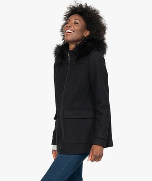 Manteau femme court à capuche fantaisie vue1 - GEMO(FEMME PAP) - GEMO