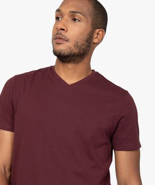 Tee-shirt homme à manches courtes et col V vue2 - GEMO C4G HOMME - GEMO