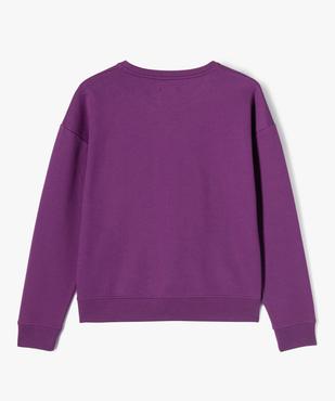 Sweat molletonné avec  broderie poitrine fille vue4 - GEMO (JUNIOR) - GEMO