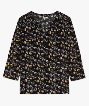Tee-shirt femme à manches longues avec col fantaisie et boutons vue4 - GEMO(FEMME PAP) - GEMO