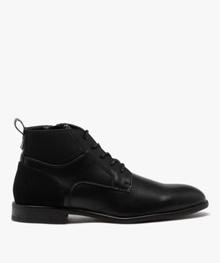 Boots homme unies style casual à lacets et à zip vue1 - GEMO(URBAIN) - GEMO