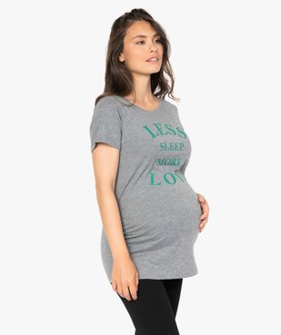 Tee-shirt de grossesse à manches courtes et imprimé fantaisie vue1 - GEMO (MATER) - GEMO