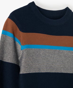 Pull garçon en maille fine 100% coton vue2 - GEMO (ENFANT) - GEMO
