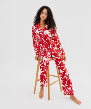 Pyjama 2 pièces en satin femme vue2 - GEMO 4G FEMME - GEMO