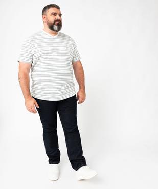 Tee-shirt à manches courtes et col V à rayures homme vue9 - GEMO 4G HOMME - GEMO