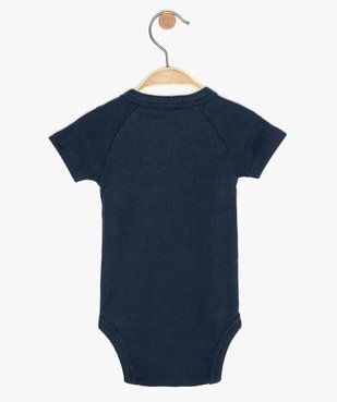 Body bébé garçon côtelé fermeture croisée vue3 - GEMO C4G BEBE - GEMO