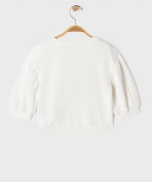 Sweat avec manches froncées et motif brodé bébé fille vue4 - GEMO 4G BEBE - GEMO