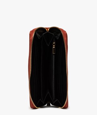 Portefeuille femme en matière texturée vue3 - GEMO (ACCESS) - GEMO