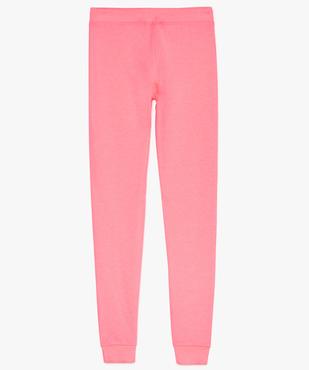 Pantalon de sport fille en jersey bouclette uni vue2 - GEMO (JUNIOR) - GEMO