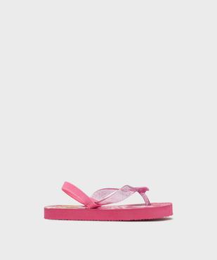 Tongs imprimées et pailletées à bride élastique à la cheville fille - La Pat'Patrouille vue2 - PAT PATROUILLE - GEMO