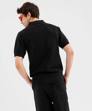 Polo à manches courtes en maille fantaisie homme vue4 - GEMO 4G HOMME - GEMO
