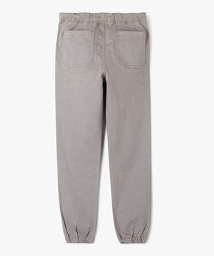 Pantalon en toile avec ceinture élastique garçon vue3 - GEMO 4G GARCON - GEMO