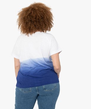 Tee-shirt femme grande taille à manches courtes et col V vue3 - GEMO (G TAILLE) - GEMO