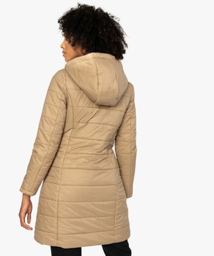 Manteau femme matelassé avec capuche vue3 - GEMO(FEMME PAP) - GEMO