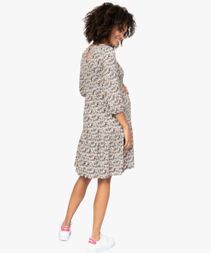 Robe de grossesse fleurie à manches longues vue3 - GEMO (MATER) - GEMO