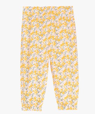 Pantalon bébé fille à motifs fleuris resserré aux chevilles vue3 - GEMO(BEBE DEBT) - GEMO