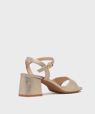 Sandales à talon toucher velours femme - Valentina Baldano vue3 - VALENTINA BALDA - GEMO