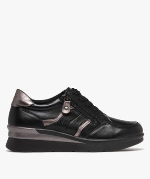 Baskets confort avec lacets et zip femme vue1 - G'FLEX GEMO FOR GOOD - GEMO