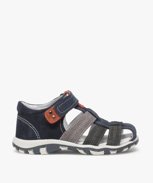 Sandales garçon en cuir bout fermé et fermeture scratch vue1 - Nikesneakers (ENFANT) - Nikesneakers