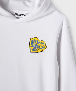 Sweat à capuche avec large motif dos garçon - Fortnite vue3 - FORTNITE - GEMO
