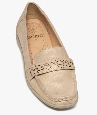 Mocassins confort femme à semelle souple et bride ajourée vue5 - GEMO (CASUAL) - GEMO